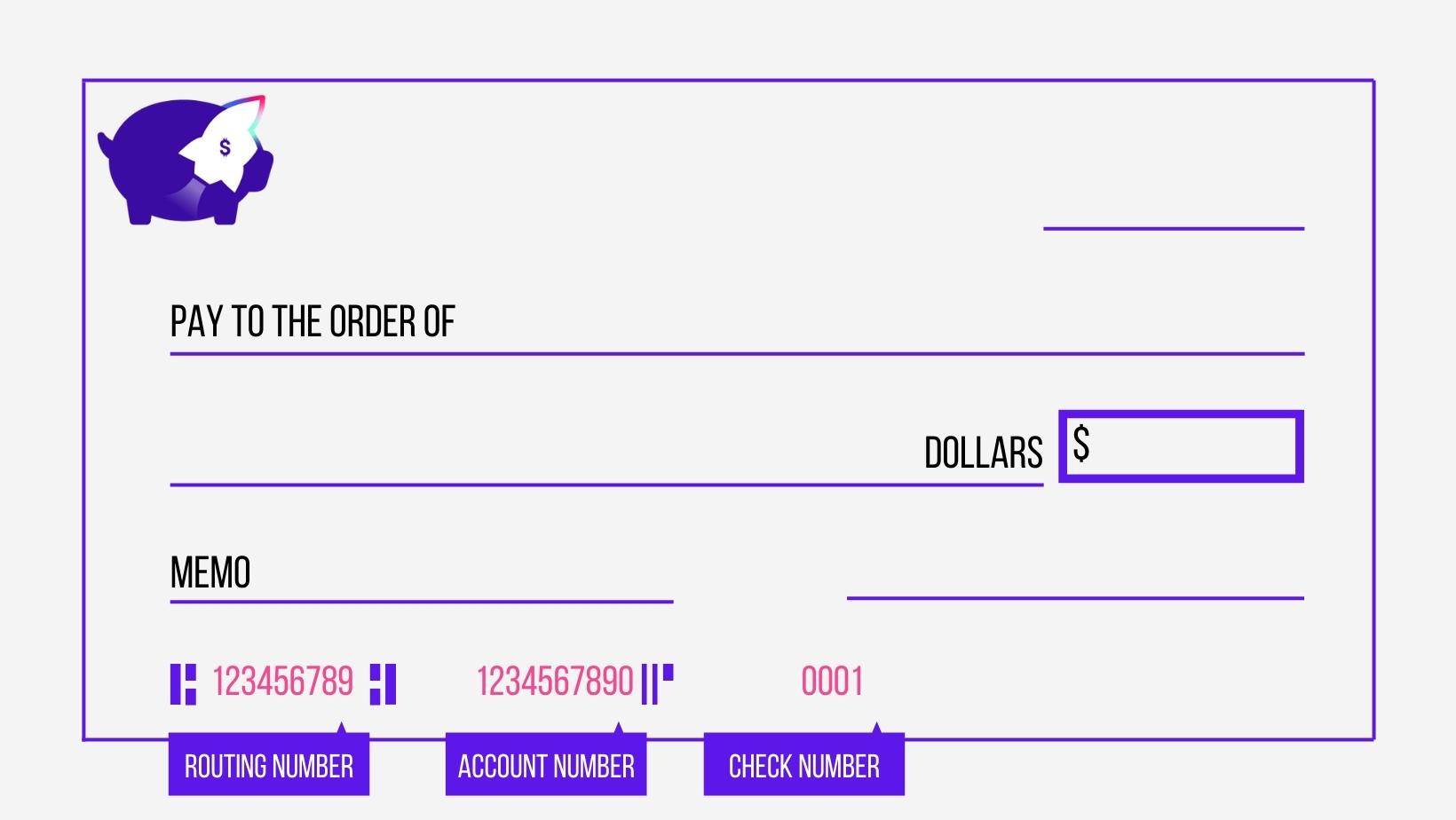 numbers on a check