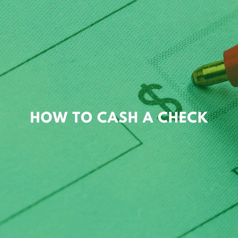 how to cash a check