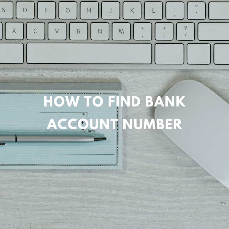how to find bank account number