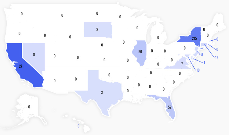 Map of Citibank U.S. Locations By State